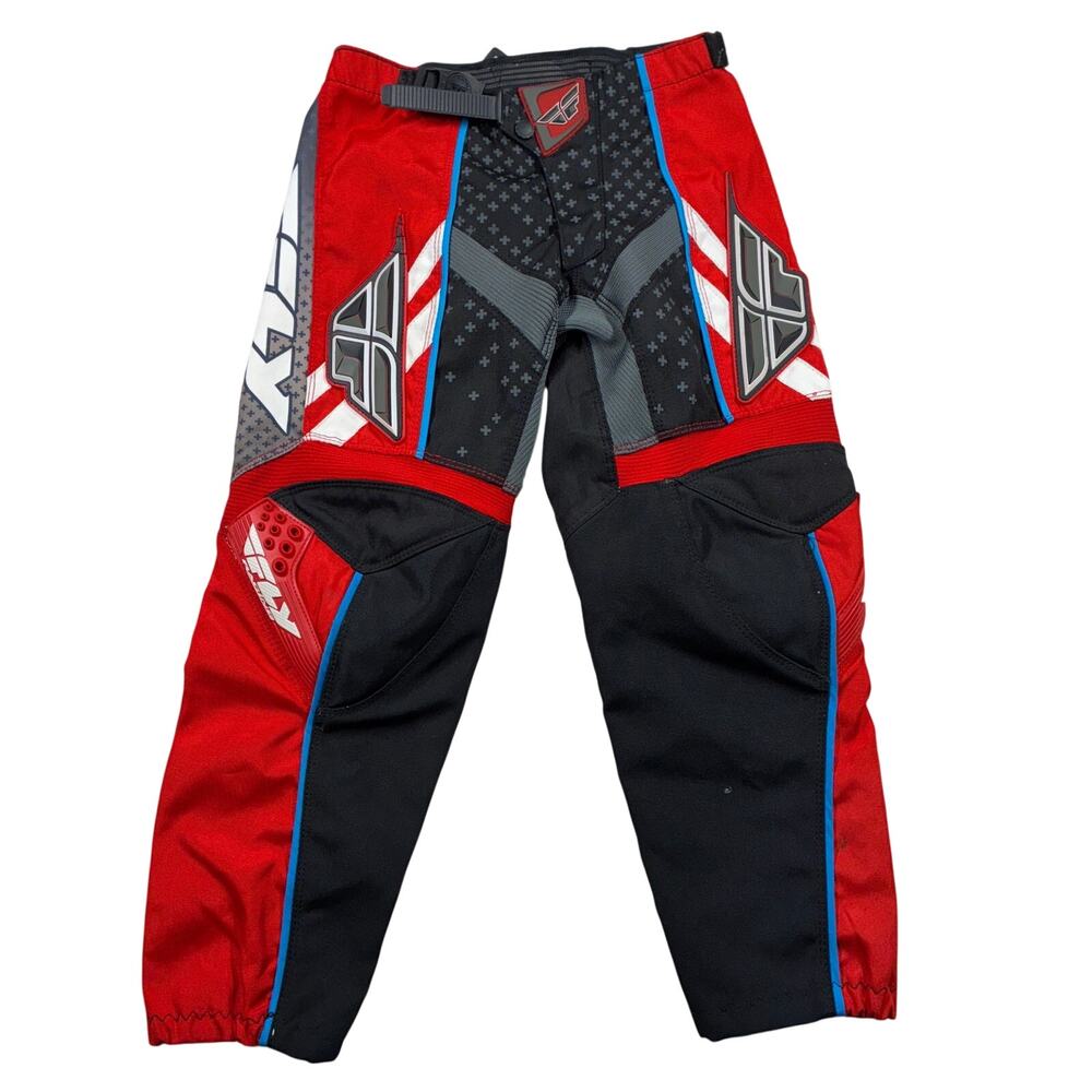 Fly Racing Motocross Pants Youth Boys Actual 24 Red Off Road Racing Dirt Bike